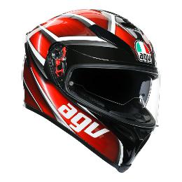 AGV K5 S Tempest Motorcycle Full Face Helmet - Black/Red ML