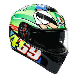 AGV K3 SV Motorcycle Full Face Helmet -  Rossi Mugello 2017 S