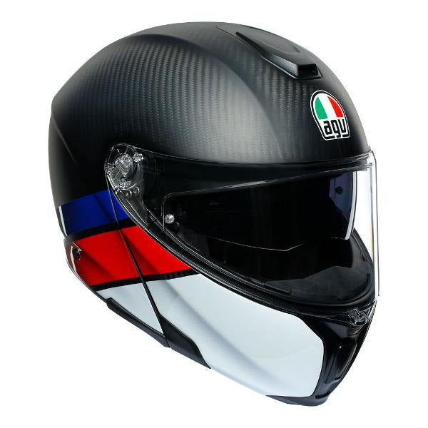 AGV Sportmodular Layer Motorcycle Helmet - Carbon/Red/Blue M