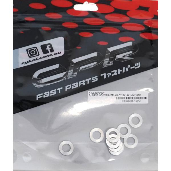 CPR Alloy Sump Washers 8x14x1mm 10 pack