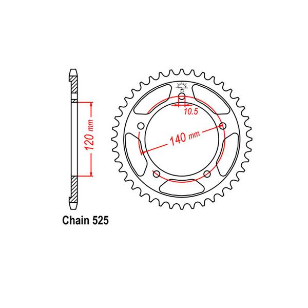 Rear Sprocket SUZUKI 525