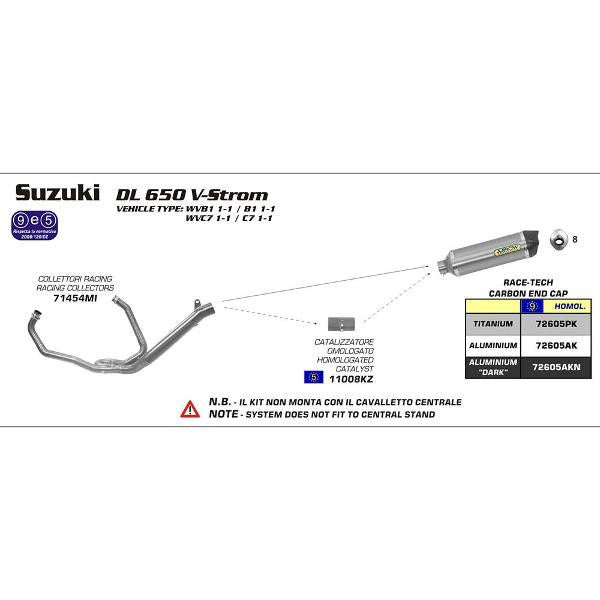 Arrow Suzuki Dl650 V-Strom Aluminium Dark R-Tech