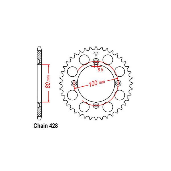 Rear Sprocket HONDA 428