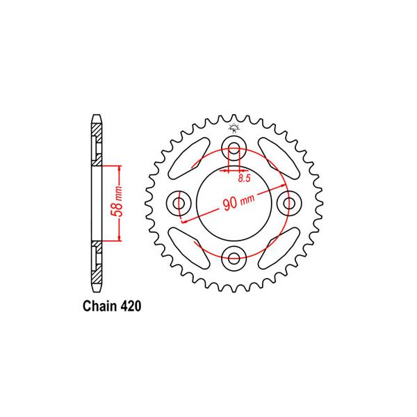 Rear Sprocket HONDA 420