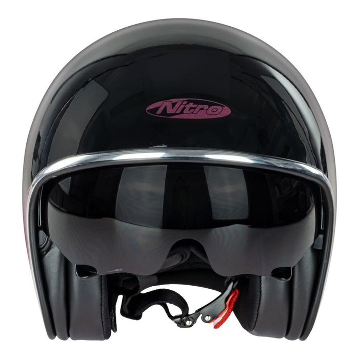 Nitro X582 Tribute Helmet - Black/Candy Red  XS