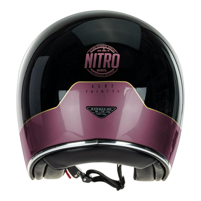 Nitro X582 Tribute Helmet - Black/Candy Red  L