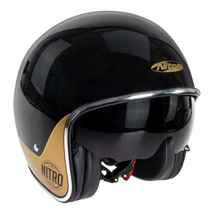 Nitro X582 Tribute Helmet - Black/Gold XS
