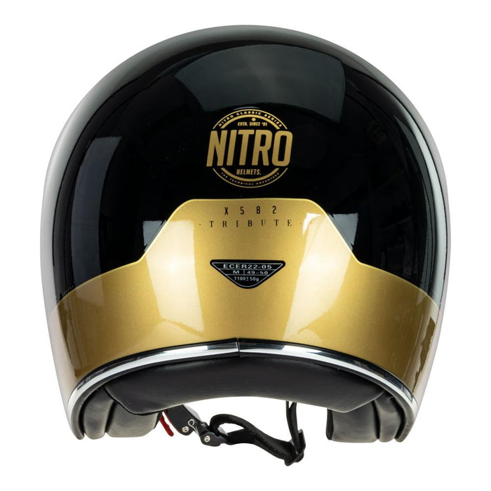 Nitro X582 Tribute Helmet - Black/Gold XL