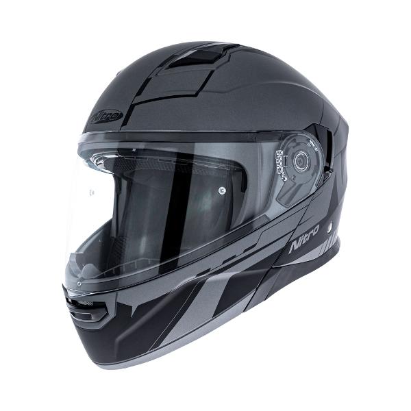 Nitro F350 Analog Helmet Satin Black/Gun - XL