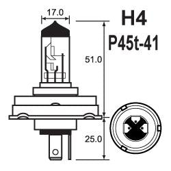 Bulb 12V 35/35 P45T Halogen H4 (1)