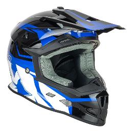 Nitro MX700 Youth Helmet - Black/Blue/White M