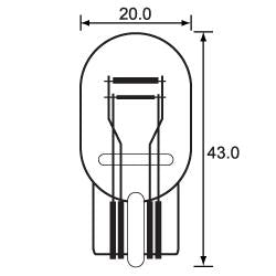 Bulb 12V 21/5W Wedge Stop/Tail