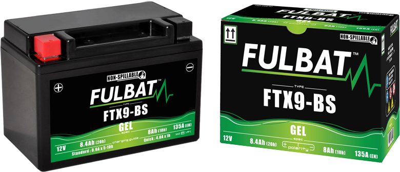 Fulbat FTX9-BS Gel Powervolt Motorcycle 12V Sealed Battery