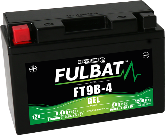 Fulbat FT9B4 GEL Powervolt Motorcycle 12V Sealed Battery