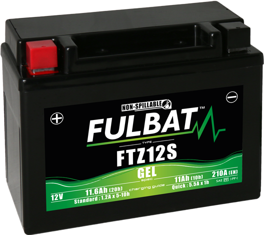 Fulbat FTZ12S GEL Powervolt Motorcycle 12V Sealed Battery