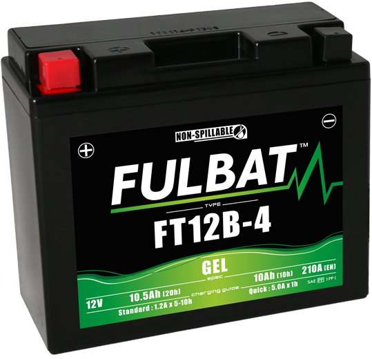 Fulbat FT12B4 GEL Powervolt Motorcycle 12V Sealed Battery