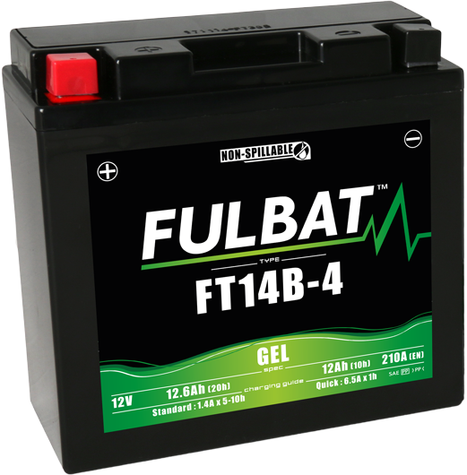 Fulbat FT14B4 GEL Powervolt Motorcycle 12V Sealed Battery