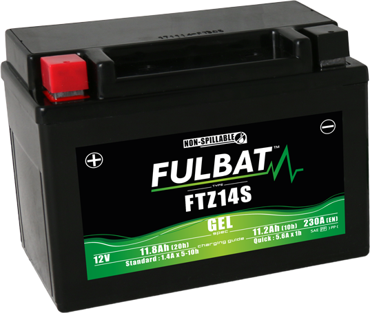 Fulbat FTZ14S GEL Powervolt Motorcycle 12V Sealed Battery