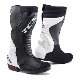 TCX TCS Racing Speedway Motorcycle Boots - Black/White/47