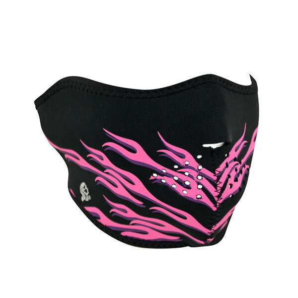 Zanheadgear Half Face Neoprene Mask - Pink Flames