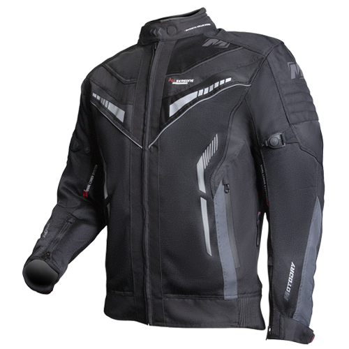 Moto Dry All Seasons Dual-Liner Mens Motorcycle Jacket - Black/ 4XL