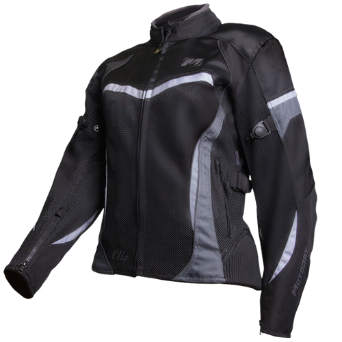 Moto Dry Clio Ladies Motorcycle Jacket - Black/White 22
