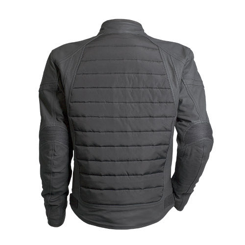 MotoDry Cruz Motorcycle Leather/Textile Jacket - Charcoal/ 5XL