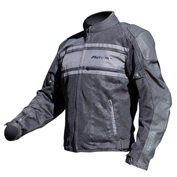 Moto Dry Revolt Motorcycle Jacket - Black/Dark Grey/ 4XL