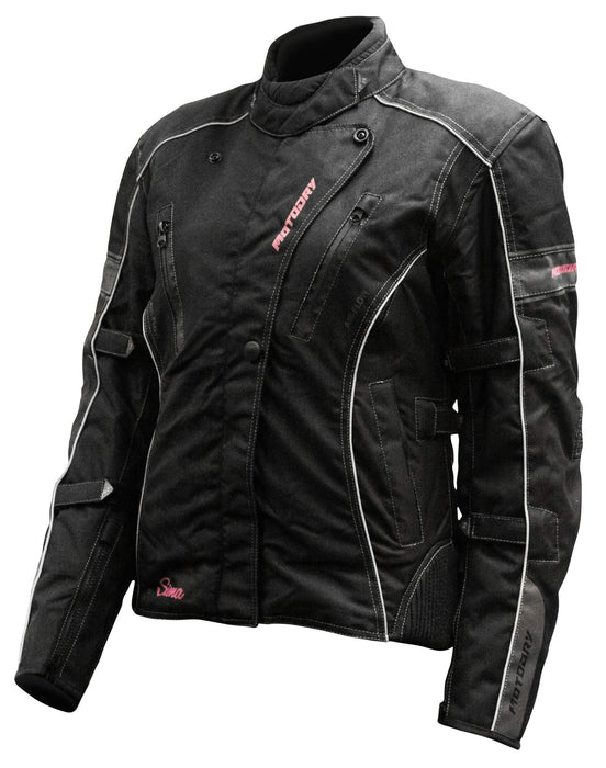 Moto Dry Siena Ladies Motorcycle Jacket - Black/Magenta/ 8