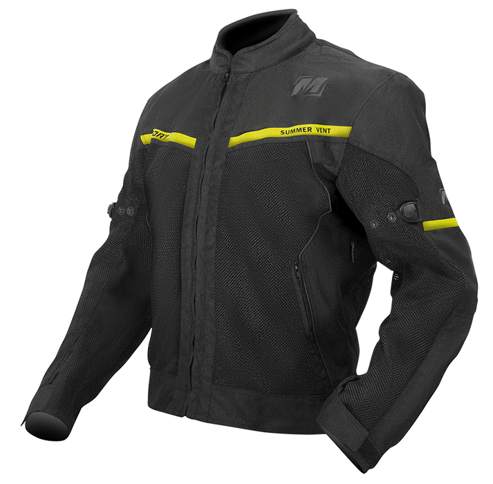 Moto Dry Summer-Vent Motorcycle Jacket - Black/Hi-Vis/ XXL