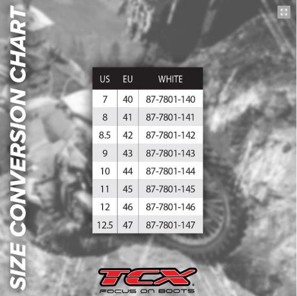 TCX TC5 Racing Speedway Motorcycle Boots - White/42