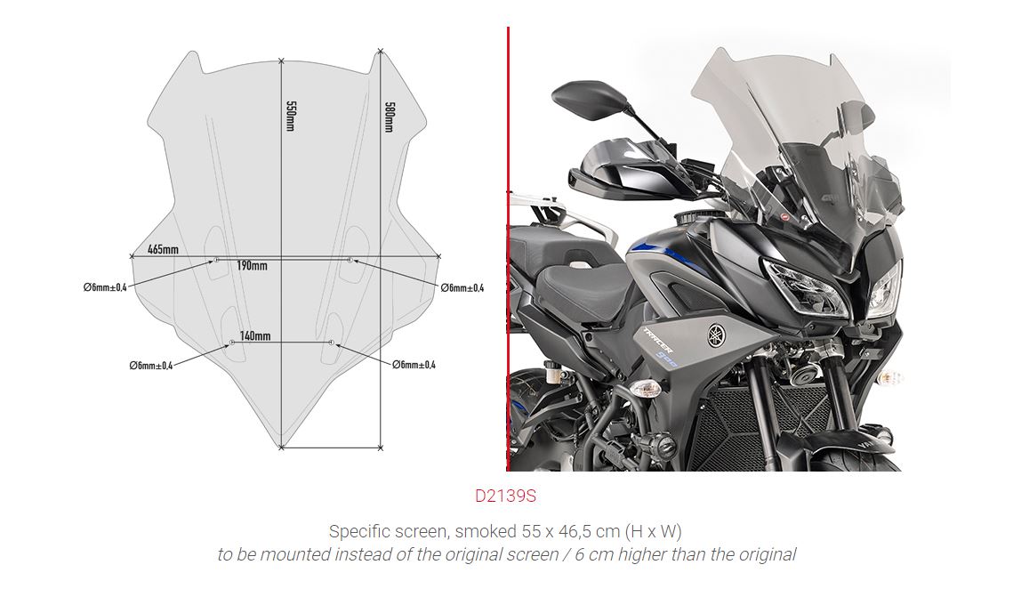 Givi Wind Screen TRACER 900/ TRACER 900GT 2018-2020