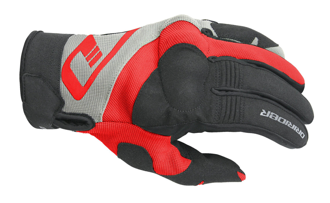 Dririder Rx Adventure Motorcycle Gloves - Black/Red 4XL