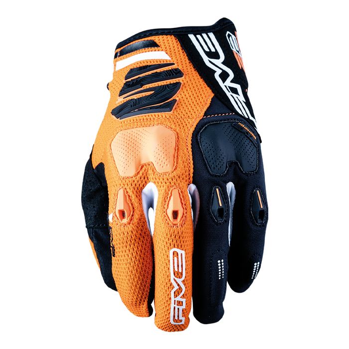 Five E-2 Enduro Off Road Motocross Gloves - Orange 8/S