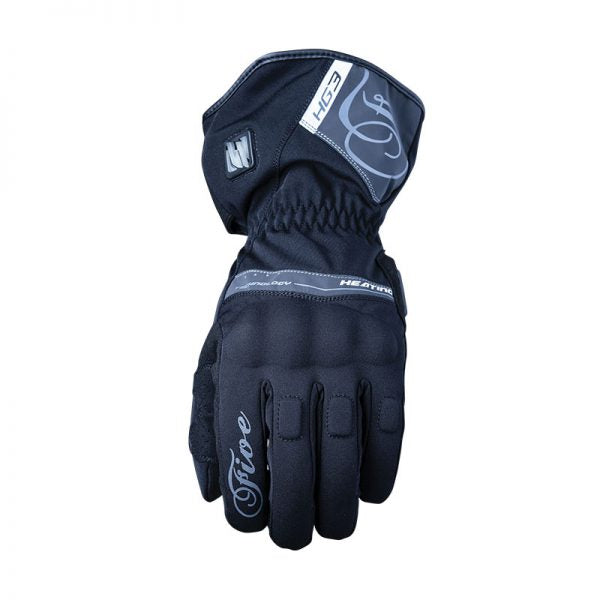 Five HG3 Heated Womens Motorcycle Gloves - Black  10/L