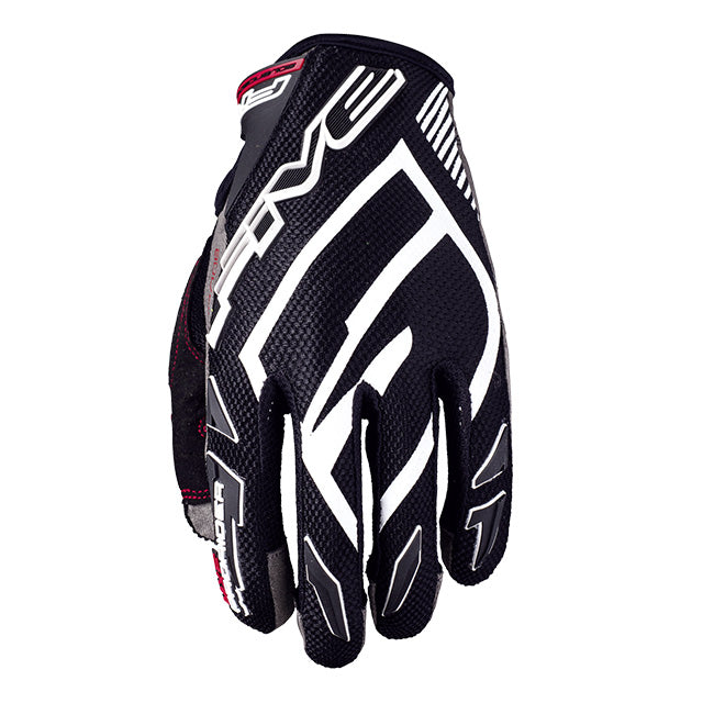 Five MXF Prorider-S MX Motorcycle Gloves - Black/White 8/S
