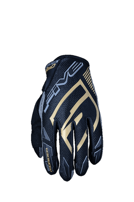 Five MXF Prorider-S MX Motorcycle Gloves - Black/Gold 9/M