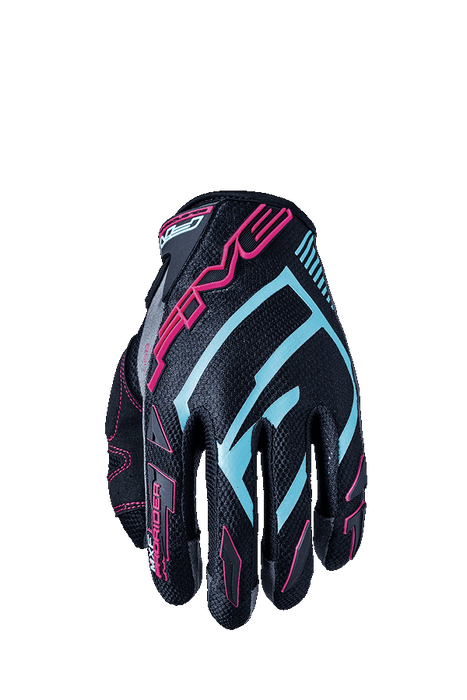 Five MXF Prorider-S MX Ladies Motorcycle Gloves - Grey/Blue/Pink L