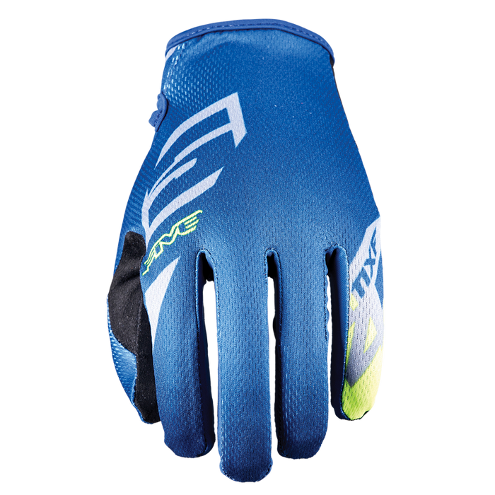 Five MXF-4 Scrub Off Road Motocross Gloves - Blue/Fluro 10/L
