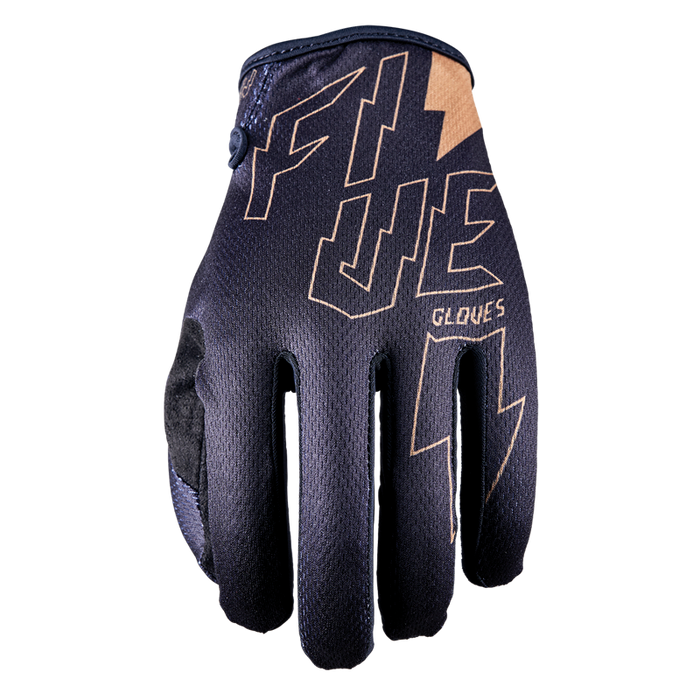 Five MXF-4 Thunderbolt Off Road Motocross Gloves - Black 8/S