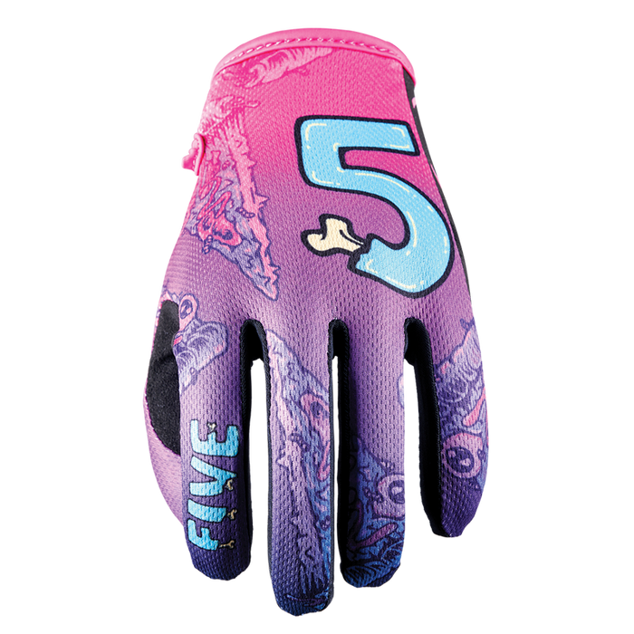 Five MXF4 Kids Off Road Motocross Gloves - Slice Purple  8/S