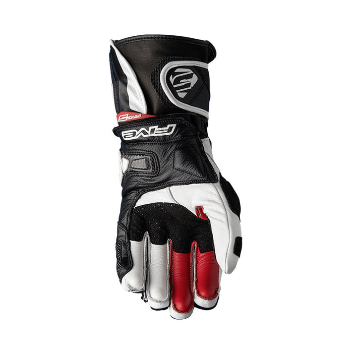 Five RFX1 Motorcycle Leather Gloves - Black/White 8/S