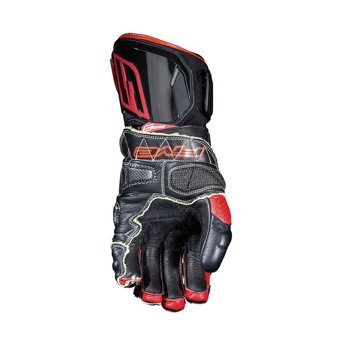Five RFX Race Motorcycle Gloves - Black/Red 9/M