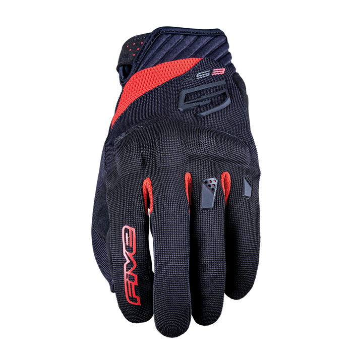 Five Rs-3 EVO Motorcycle Urban Gloves - Black/Red 10/L