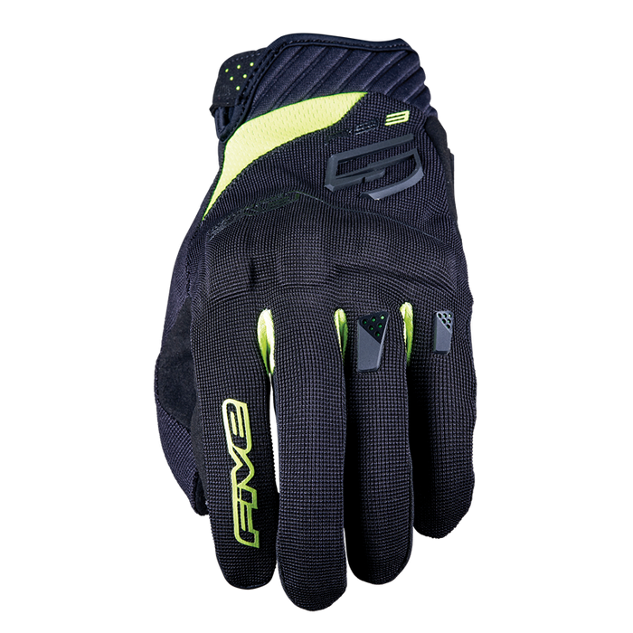 Five RS-3 EVO Motorcycle Urban Gloves - Black/Fluro 12/XXL