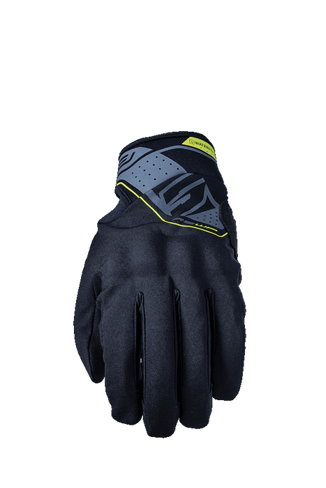 Five Rs Waterproof Motorcycle Gloves Black/Fluro - 8/S