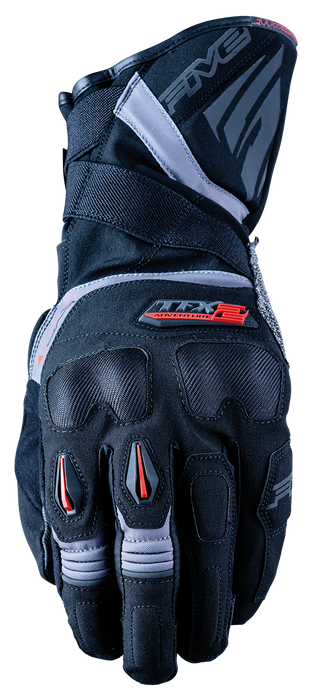 Five TFX-2 Waterproof Motorcycle Gloves Black /Grey -  8/S