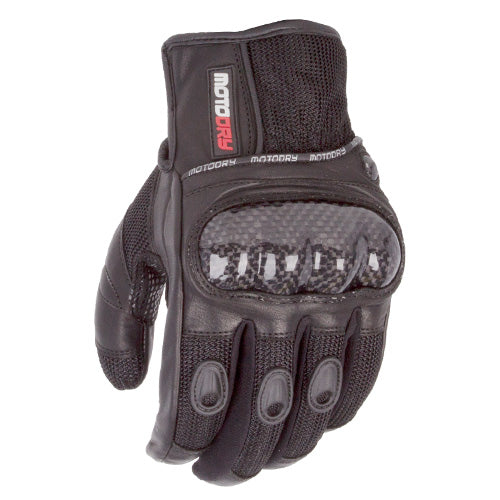 Moto Dry Aero Vented Motorcycle Gloves - Black/ 3XL