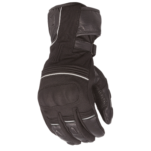 Moto Dry Everest Leather/Tex Winter Motorcycle Gloves - Black/ 4XL
