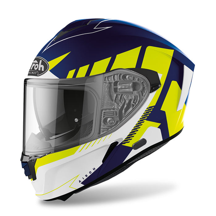 Airoh Spark Rise Helmet - Blue/Yellow Matt S (SPRI18)